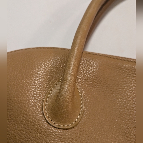 Longchamp Tan Pebble Leather Dome Handbag - Picture 3 of 12